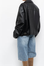 Load image into Gallery viewer, Vintage x ROUNDTREE &amp; YORK Black Heavy Leather Jacket (S-L)
