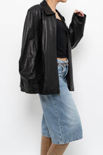 Load image into Gallery viewer, Vintage x LIZ CLAIBORNE Black Butter Leather Panelled Jacket (XS-L)
