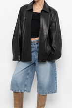 Load image into Gallery viewer, Vintage x LIZ CLAIBORNE Black Butter Leather Panelled Jacket (XS-L)