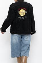 Load image into Gallery viewer, Vintage x Made in Hong Kong x HARD ROCK HOTEL Black Denim Jacket (S, M)