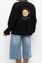 Load image into Gallery viewer, Vintage x Made in Hong Kong x HARD ROCK HOTEL Black Denim Jacket (S, M)