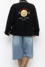 Load image into Gallery viewer, Vintage x Made in Hong Kong x HARD ROCK HOTEL Black Denim Jacket (S, M)