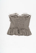Load image into Gallery viewer, CIDER x Black Plaid Strapless Top (L)