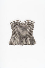 Load image into Gallery viewer, CIDER x Black Plaid Strapless Top (L)