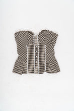 Load image into Gallery viewer, CIDER x Black Plaid Strapless Top (L)