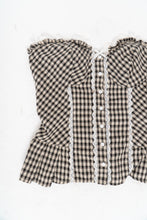 Load image into Gallery viewer, CIDER x Black Plaid Strapless Top (L)