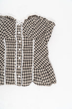 Load image into Gallery viewer, CIDER x Black Plaid Strapless Top (L)