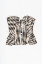 Load image into Gallery viewer, CIDER x Black Plaid Strapless Top (L)