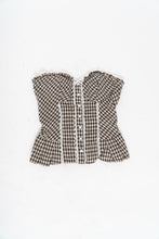 Load image into Gallery viewer, CIDER x Black Plaid Strapless Top (L)