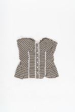 Load image into Gallery viewer, CIDER x Black Plaid Strapless Top (L)