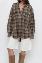 Load image into Gallery viewer, Vintage x Made in India x MUSKOKA LAKES Green Plaid Cotton Flannel (XS-L)