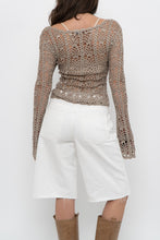 Load image into Gallery viewer, Vintage x PARASUCO Taupe Crochet Longsleeve (S, M)