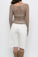 Load image into Gallery viewer, Vintage x PARASUCO Taupe Crochet Longsleeve (S, M)