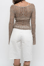 Load image into Gallery viewer, Vintage x PARASUCO Taupe Crochet Longsleeve (S, M)