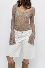Load image into Gallery viewer, Vintage x PARASUCO Taupe Crochet Longsleeve (S, M)