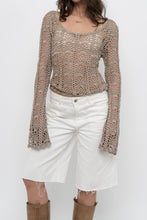 Load image into Gallery viewer, Vintage x PARASUCO Taupe Crochet Longsleeve (S, M)