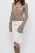 Load image into Gallery viewer, Vintage x PARASUCO Taupe Crochet Longsleeve (S, M)