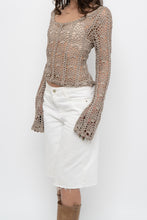 Load image into Gallery viewer, Vintage x PARASUCO Taupe Crochet Longsleeve (S, M)