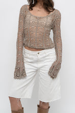Load image into Gallery viewer, Vintage x PARASUCO Taupe Crochet Longsleeve (S, M)