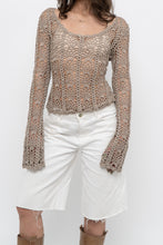 Load image into Gallery viewer, Vintage x PARASUCO Taupe Crochet Longsleeve (S, M)