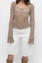 Load image into Gallery viewer, Vintage x PARASUCO Taupe Crochet Longsleeve (S, M)