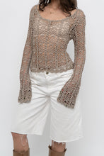 Load image into Gallery viewer, Vintage x PARASUCO Taupe Crochet Longsleeve (S, M)