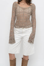 Load image into Gallery viewer, Vintage x PARASUCO Taupe Crochet Longsleeve (S, M)