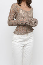 Load image into Gallery viewer, Vintage x PARASUCO Taupe Crochet Longsleeve (S, M)