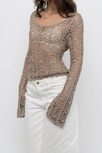 Load image into Gallery viewer, Vintage x PARASUCO Taupe Crochet Longsleeve (S, M)