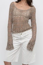 Load image into Gallery viewer, Vintage x PARASUCO Taupe Crochet Longsleeve (S, M)