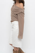 Load image into Gallery viewer, Vintage x Made in Canada x FRANK LYMAN Dark Beige Off-Shoulder Blouse (XS-M)