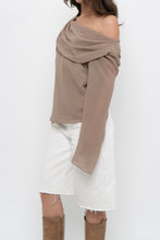 Load image into Gallery viewer, Vintage x Made in Canada x FRANK LYMAN Dark Beige Off-Shoulder Blouse (XS-M)