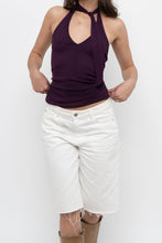 Load image into Gallery viewer, Vintage x Made in USA x Deep Purple Halter (S, M)