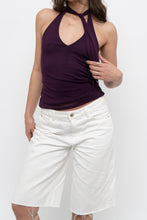 Load image into Gallery viewer, Vintage x Made in USA x Deep Purple Halter (S, M)
