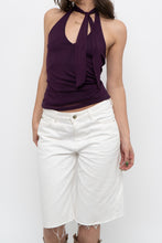 Load image into Gallery viewer, Vintage x Made in USA x Deep Purple Halter (S, M)