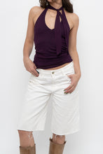 Load image into Gallery viewer, Vintage x Made in USA x Deep Purple Halter (S, M)