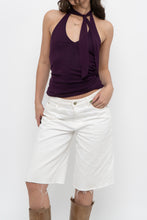 Load image into Gallery viewer, Vintage x Made in USA x Deep Purple Halter (S, M)