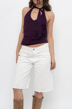 Load image into Gallery viewer, Vintage x Made in USA x Deep Purple Halter (S, M)