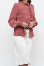 Load image into Gallery viewer, SEZANE x Pink Silk Buttonup (XS)