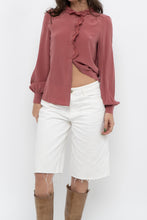 Load image into Gallery viewer, SEZANE x Pink Silk Buttonup (XS)