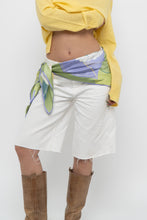 Load image into Gallery viewer, Vintage x Green Floral Silk Scarf