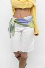 Load image into Gallery viewer, Vintage x Green Floral Silk Scarf