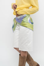 Load image into Gallery viewer, Vintage x Green Floral Silk Scarf
