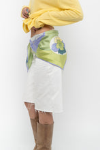 Load image into Gallery viewer, Vintage x Green Floral Silk Scarf