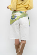 Load image into Gallery viewer, Vintage x Green Floral Silk Scarf