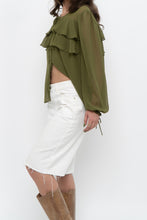 Load image into Gallery viewer, WILFRED x Chartreuse Front-tie Blouse (XS-M)