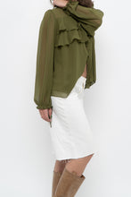 Load image into Gallery viewer, WILFRED x Chartreuse Front-tie Blouse (XS-M)
