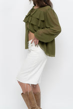 Load image into Gallery viewer, WILFRED x Chartreuse Front-tie Blouse (XS-M)