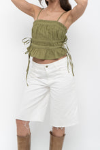 Load image into Gallery viewer, FREE PEOPLE x Chartreuse Cotton Crop (XS)