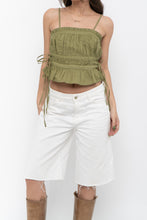 Load image into Gallery viewer, FREE PEOPLE x Chartreuse Cotton Crop (XS)